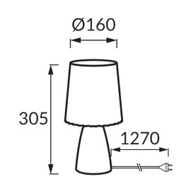 Lampka stołowa E14 wys.30,5cm - MALMA BLACK